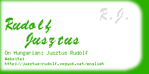 rudolf jusztus business card